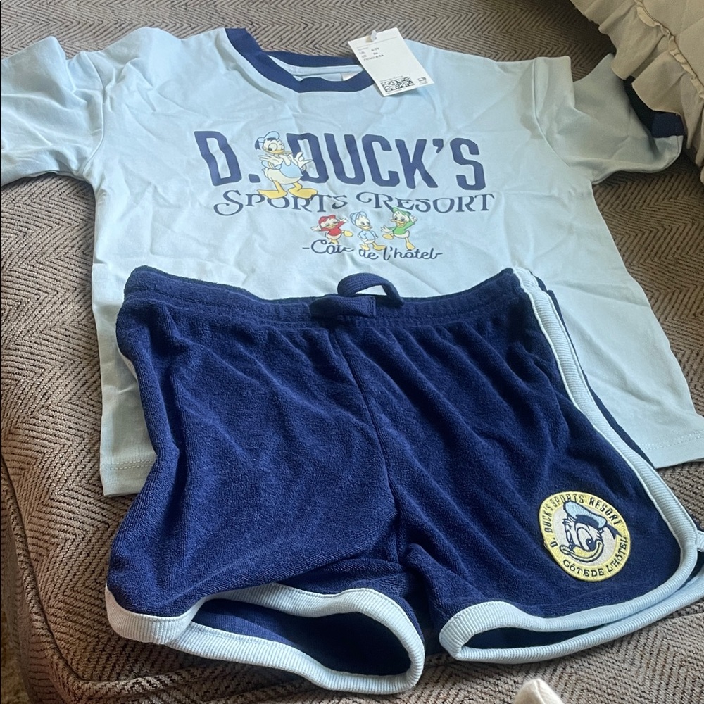 H&M Kids Blue Duck's Sports Resort short Set OUT OF STOCK SUZE 6x